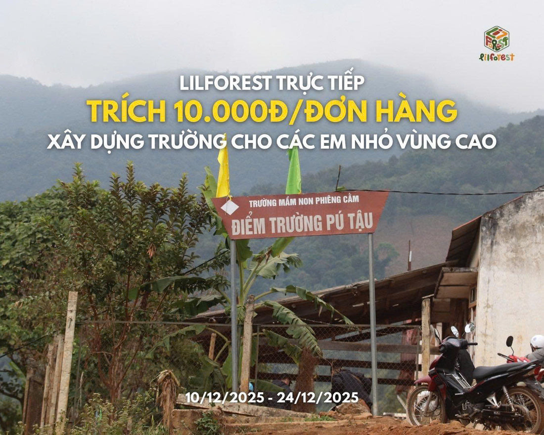 [THÔNG BÁO] LILFOREST TRÍCH 10.000/1 ĐƠN HÀNG ĐỂ “GÓP VIÊN GẠCH NHỎ-XÂY GIẤC MƠ LỚN”